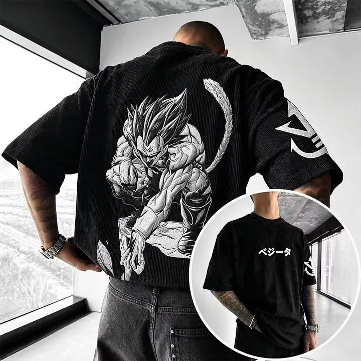 Dragon Ball Unisex Anime Inspired Vintage Corduroy T-Shirt