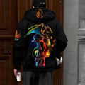 PKM-Unisex Graphic Streetwear Vintage Zipper Cardigan Plush Hoodie