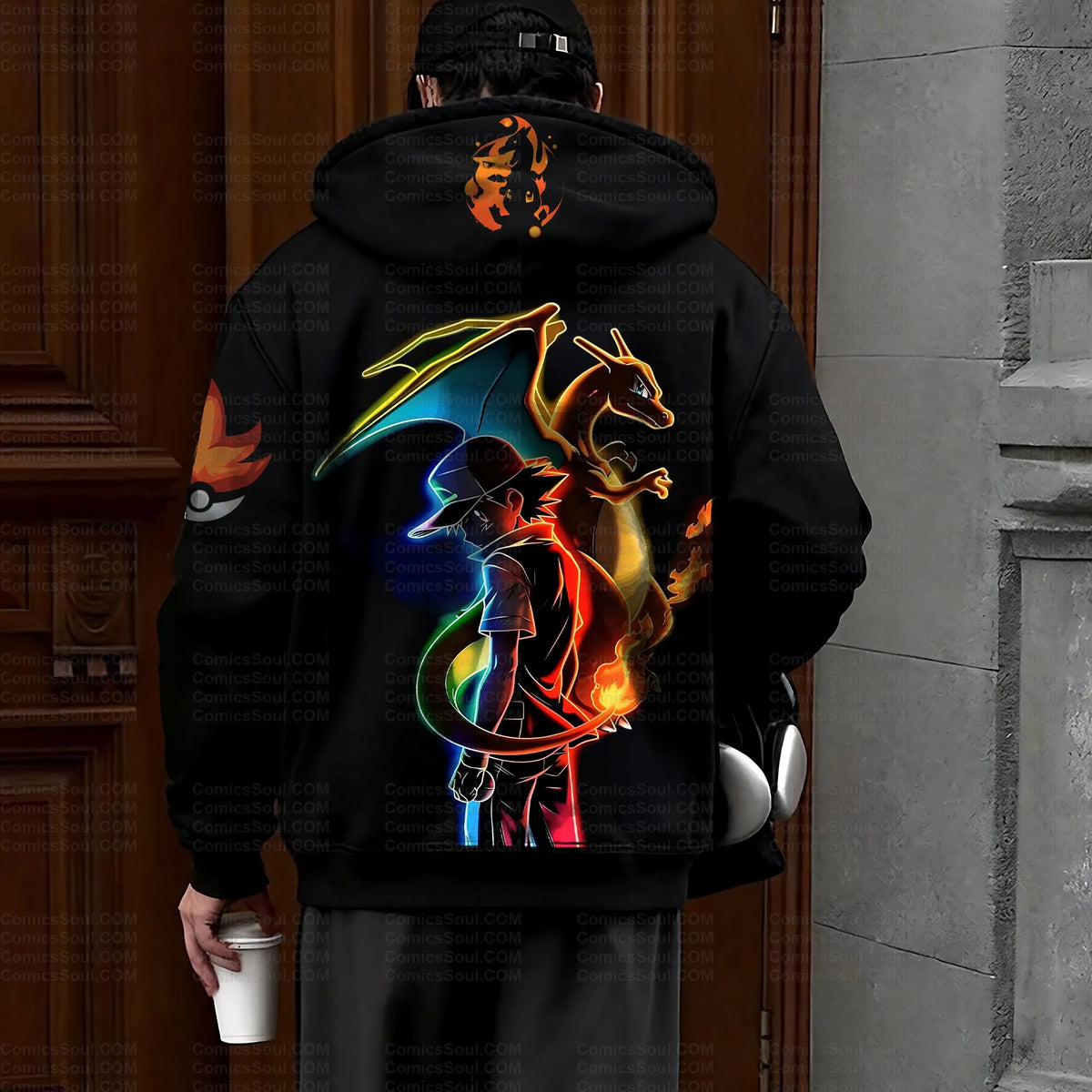 PKM-Unisex Graphic Streetwear Vintage Zipper Cardigan Plush Hoodie
