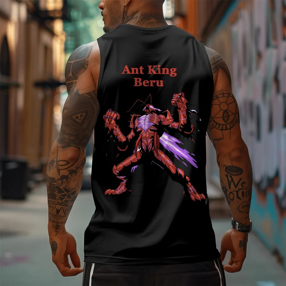 SL-Oversized Anime Print Gym Tank Top