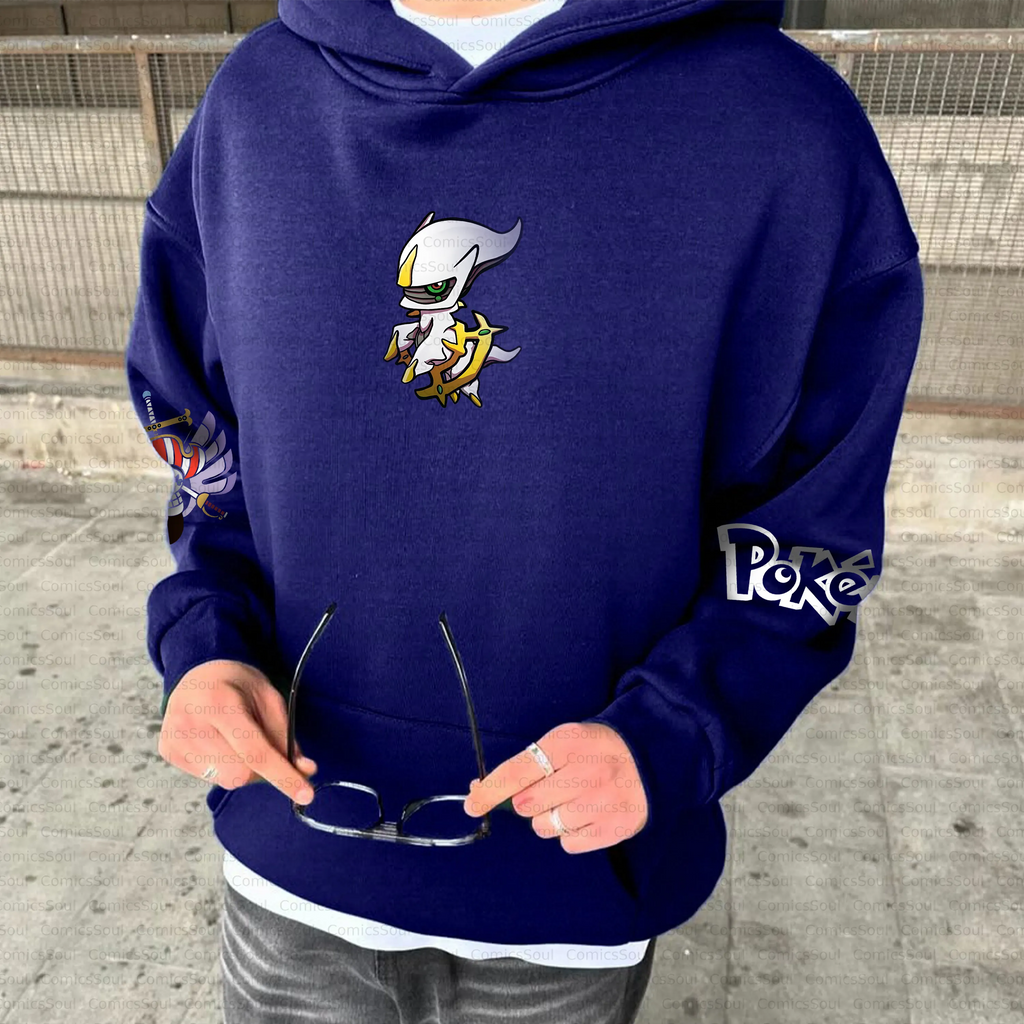 PKM-Unisex Anime Inspired Vintage Plush Hoodie