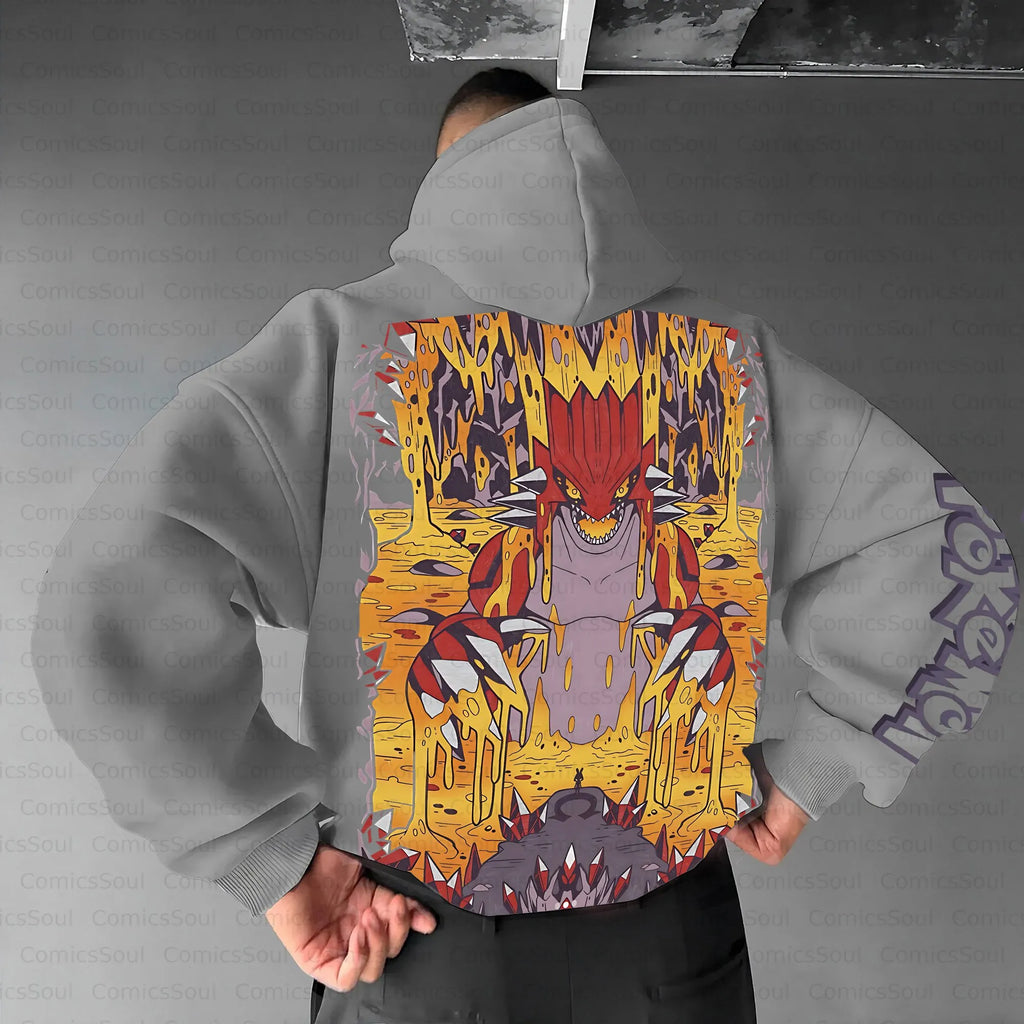 PKM-Unisex Anime Inspired Vintage Plush Hoodie