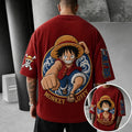 One Piece Unisex Short-Sleeve Corduroy T-Shirt With Anime Print