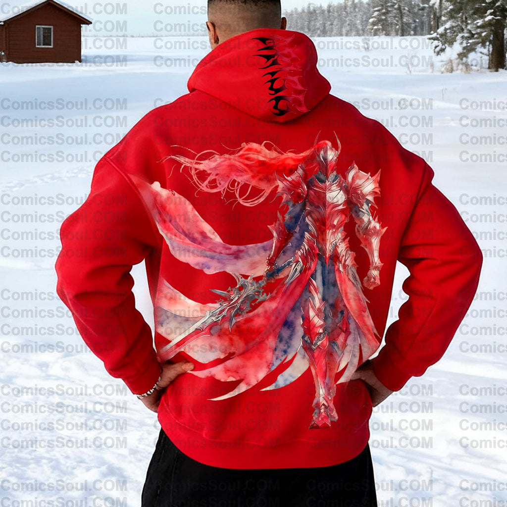 SL-Unisex Anime Graphic Streetwear Wintage Plush Hoodie