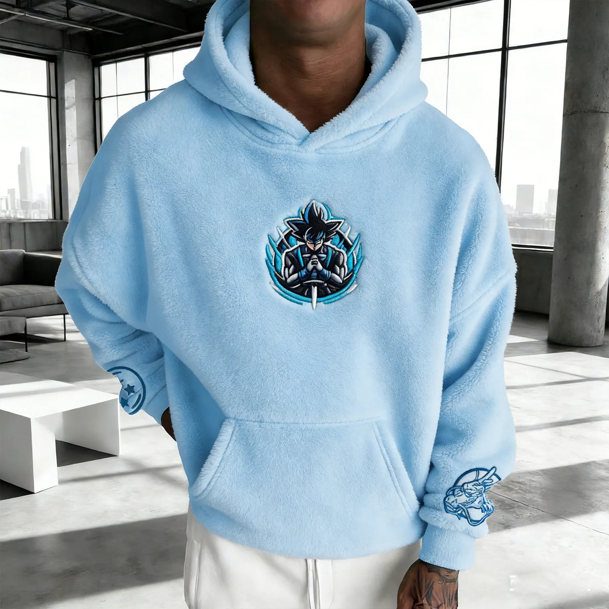 Dragon Ball Color Blocked Plush Hoodie