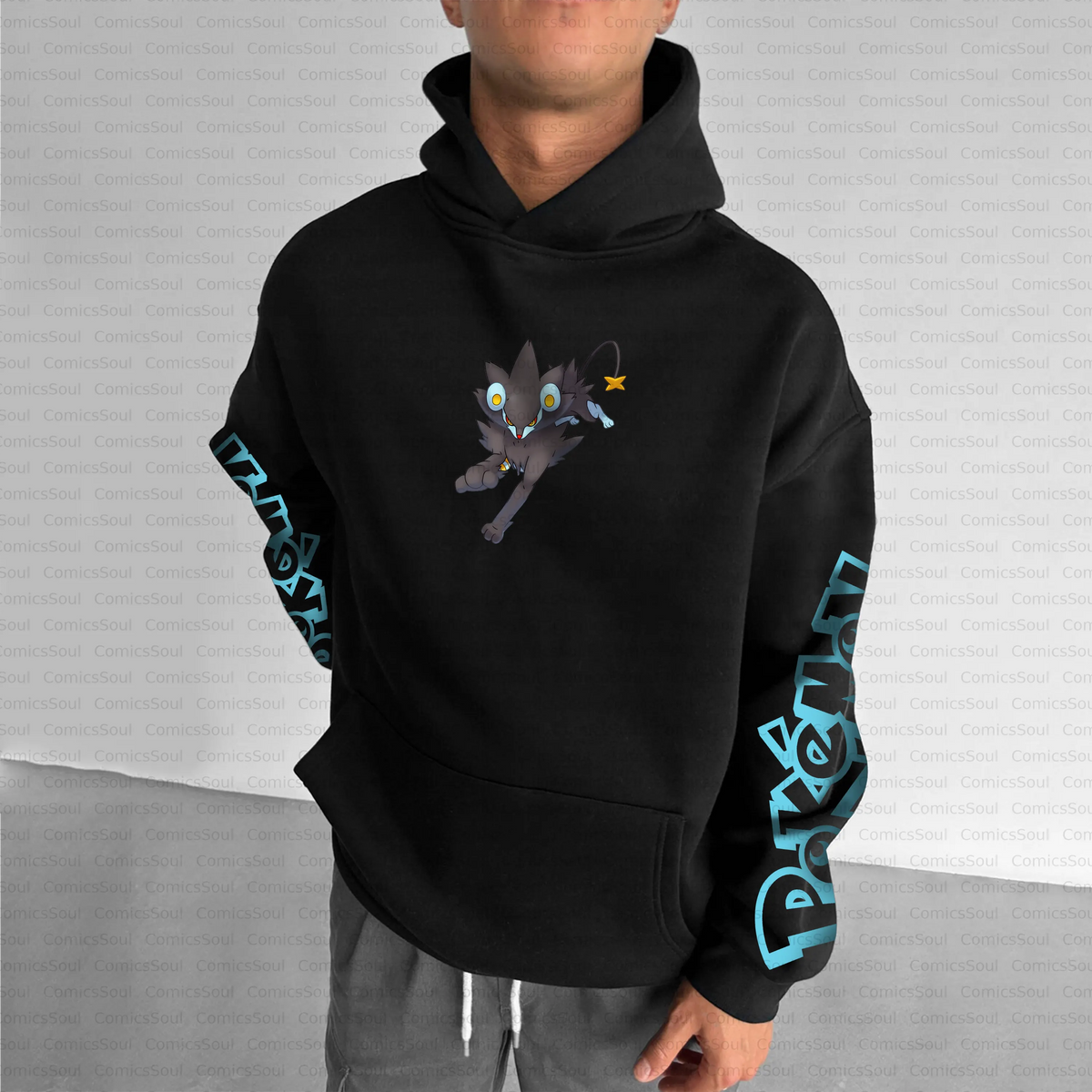 PKM-Unisex Anime Inspired Vintage Plush Hoodie