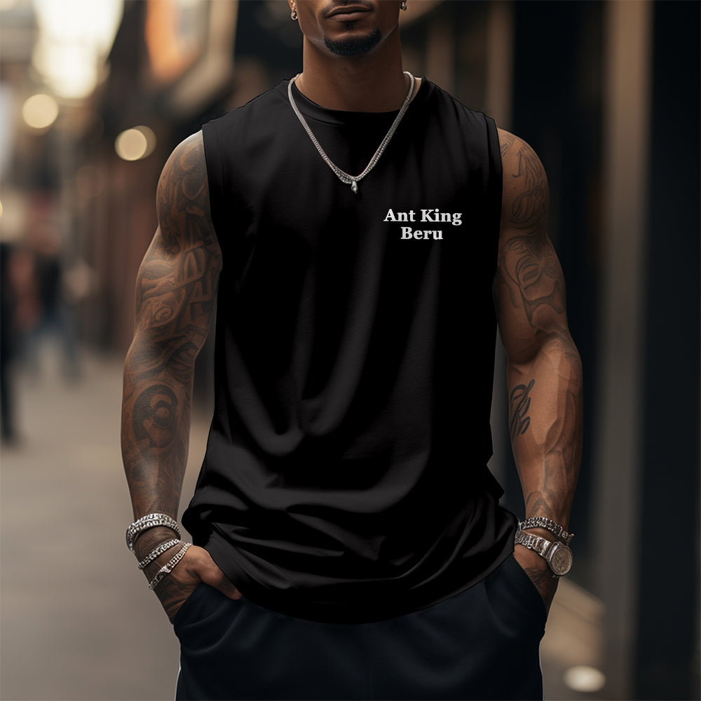 SL-Oversized Anime Print Gym Tank Top