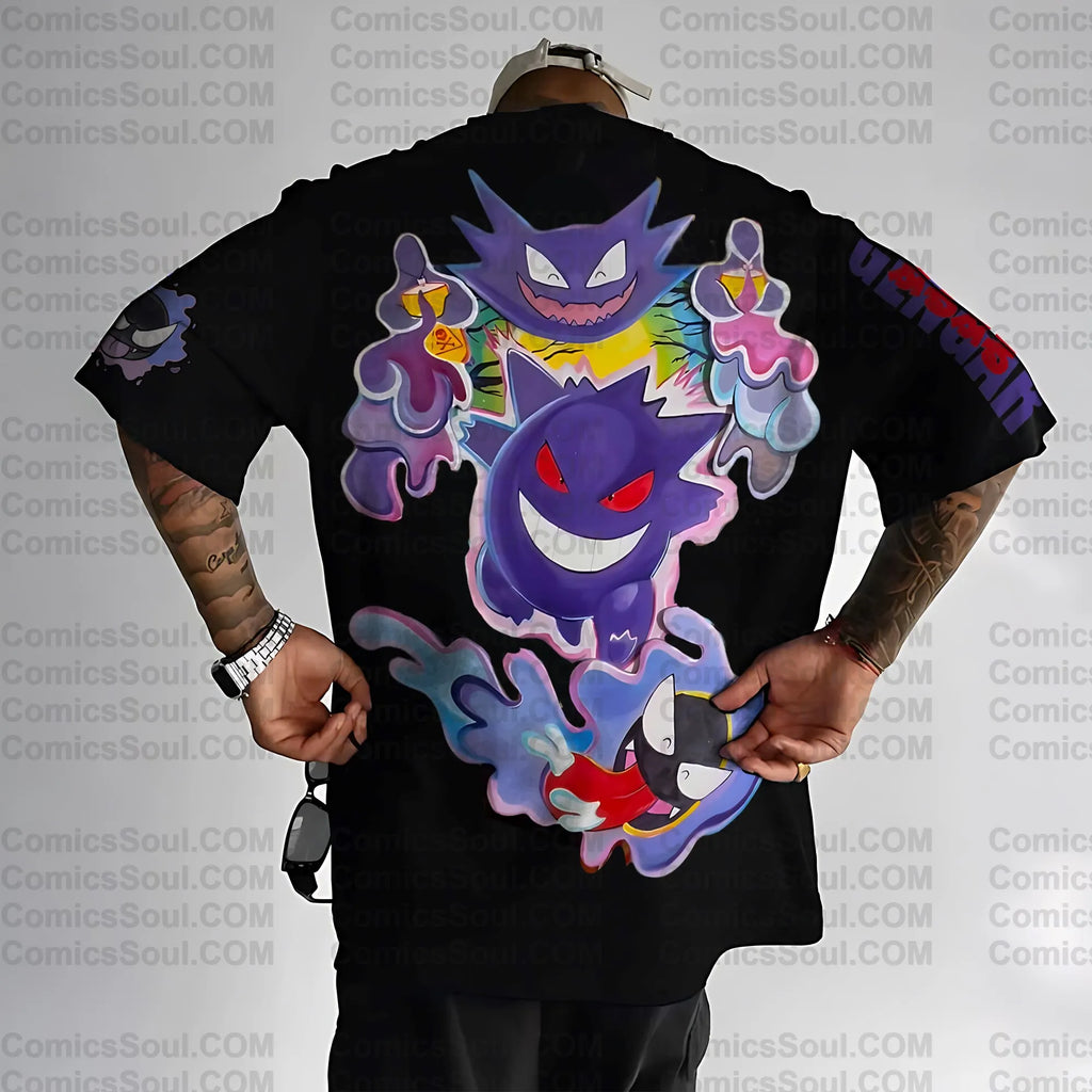 PKM-Unisex Anime Inspired Vintage T-Shirt