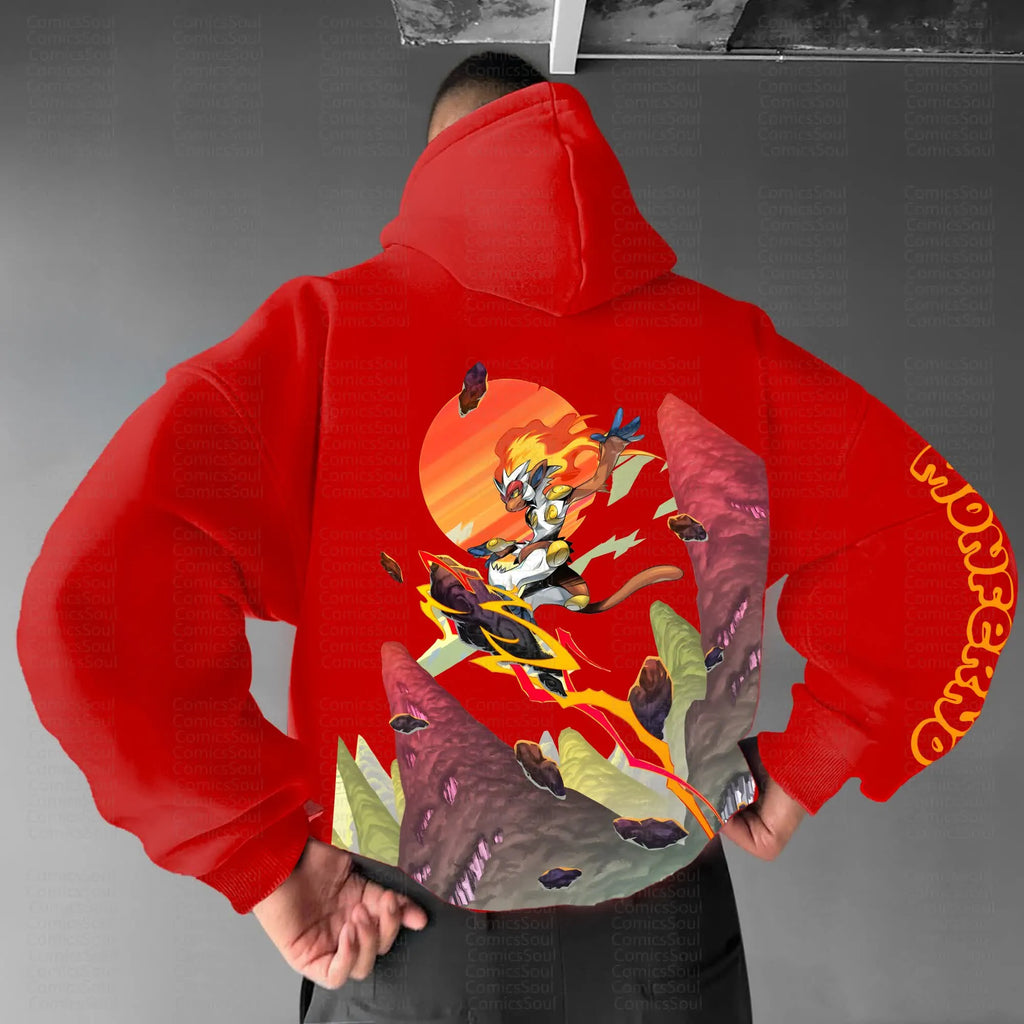 PKM-Unisex Anime Graphic Streetwear Vintage Hoodie