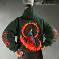 KNY Color-blocked Corduroy Hooded Sweatshirt