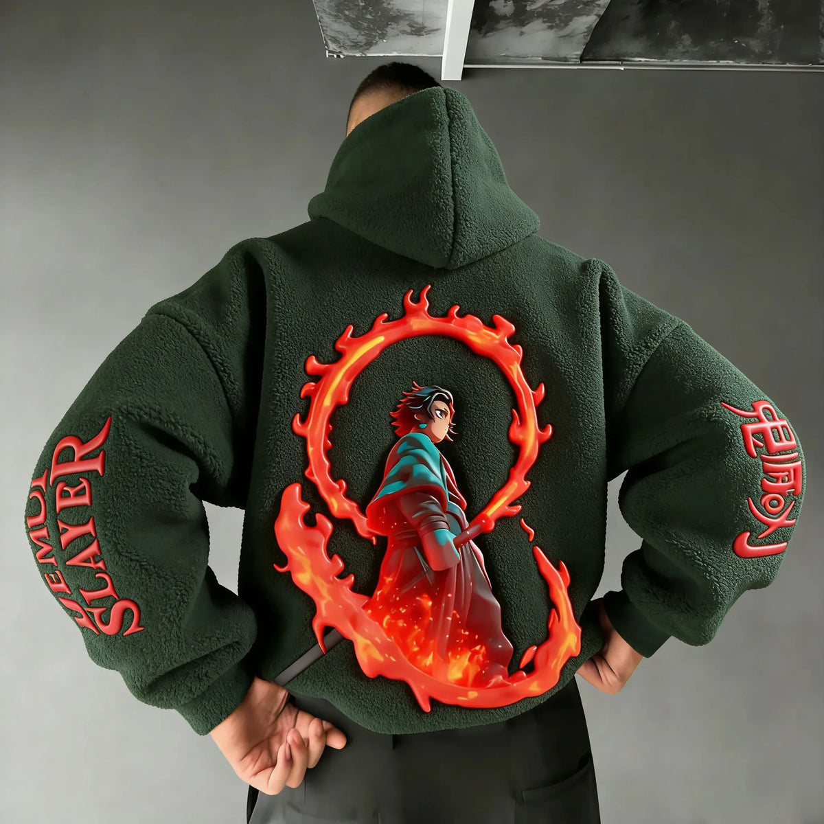 KNY Color-blocked Corduroy Hooded Sweatshirt