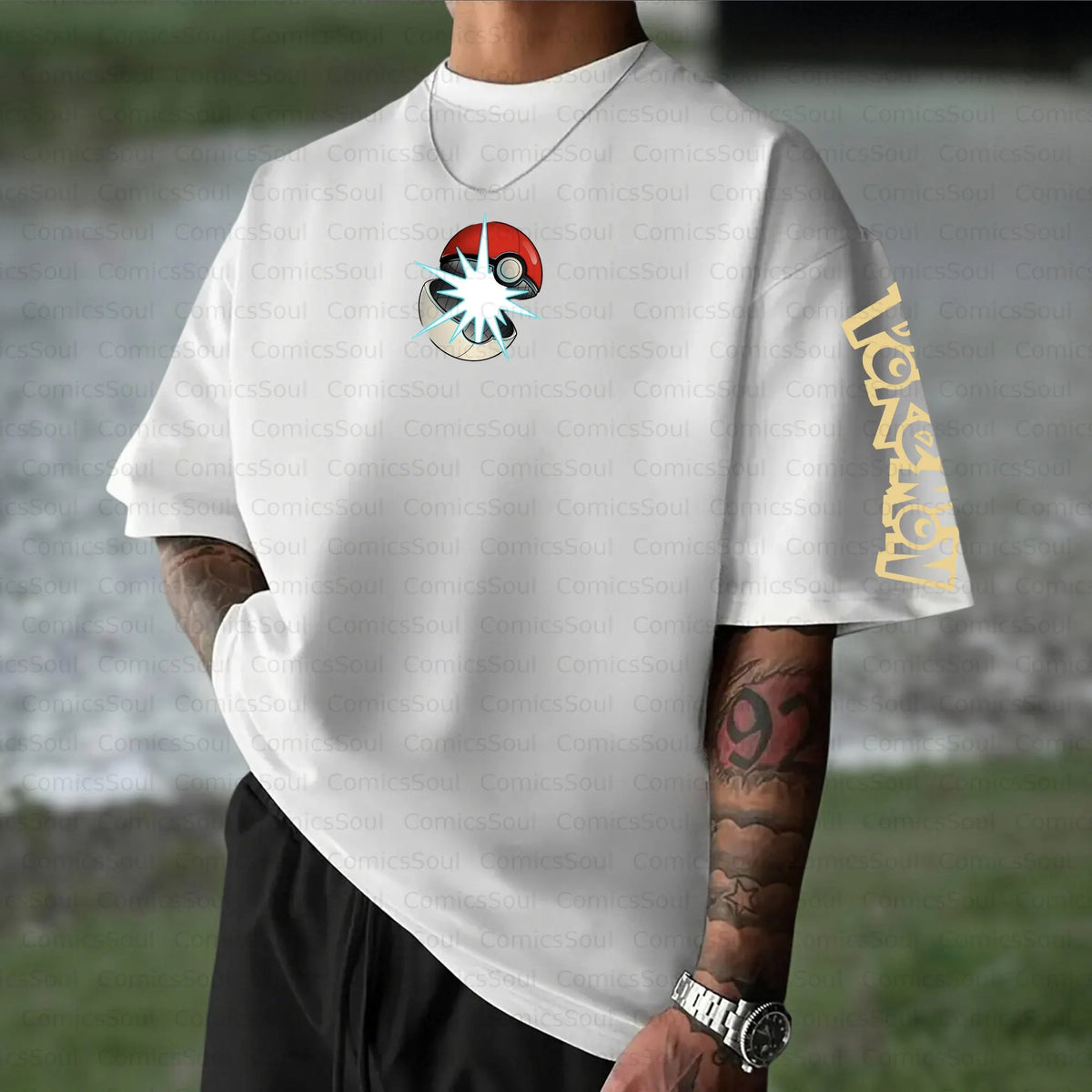 PKM-Unisex Anime Inspired Vintage T-Shirt