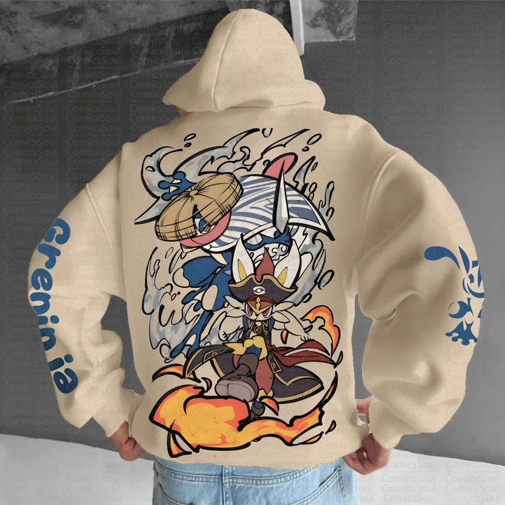 PKM-Unisex Anime Graphic Streetwear Vintage Hoodie
