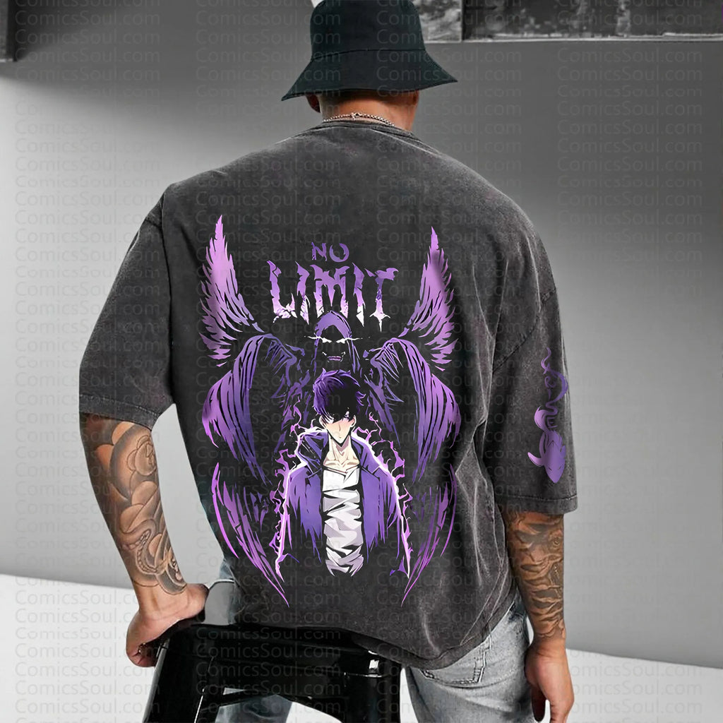 SL-Unisex Anime Inspired Vintage Washed T-Shirt