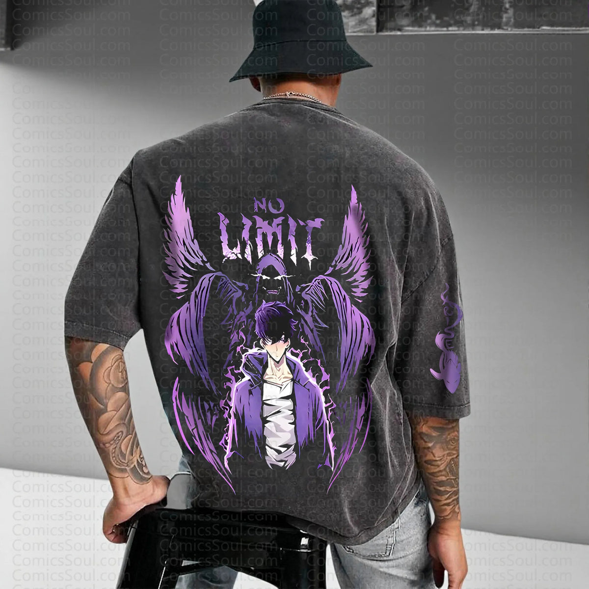 SL-Unisex Anime Inspired Vintage Washed T-Shirt