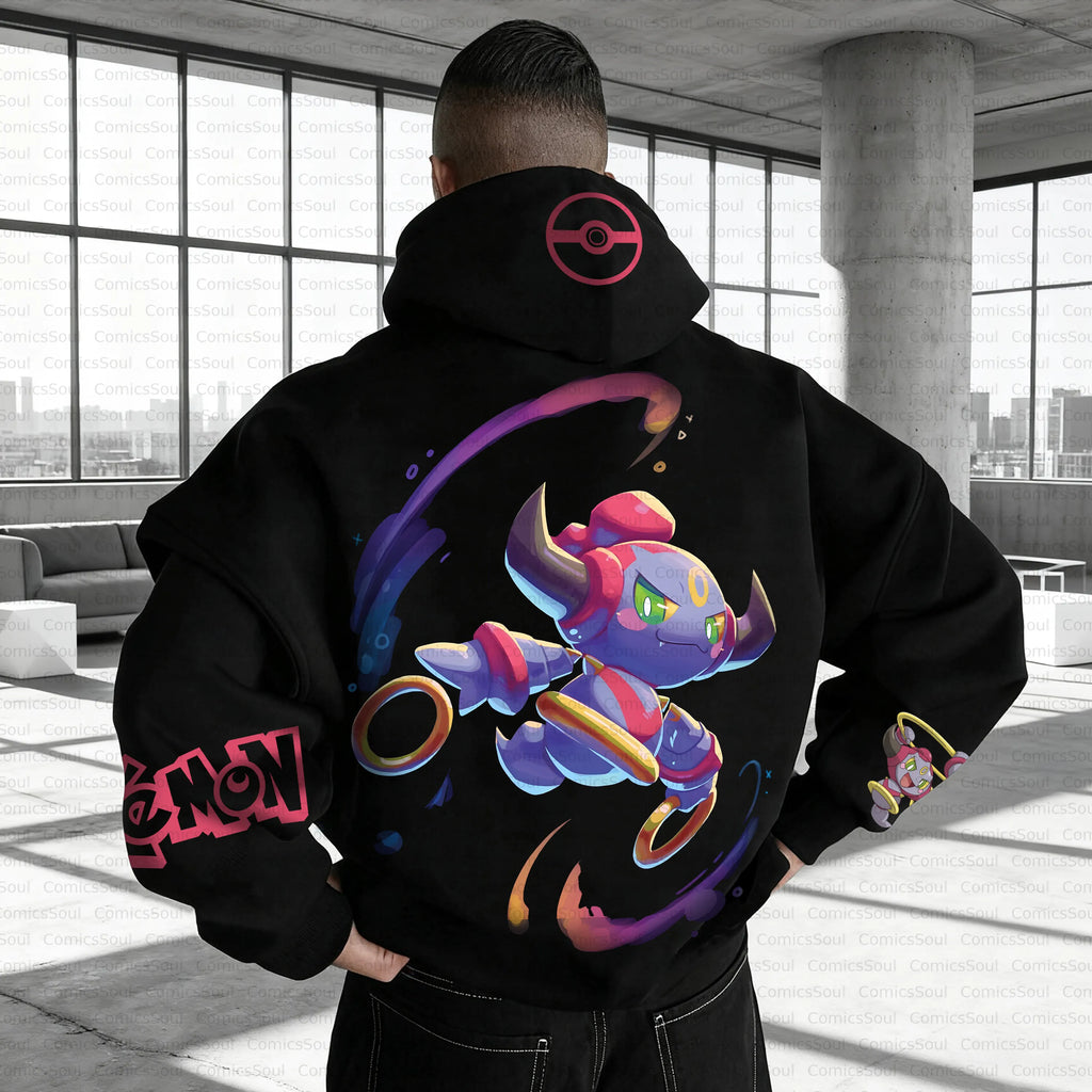 PKM-Unisex Anime Inspired Vintage Plush Hoodie