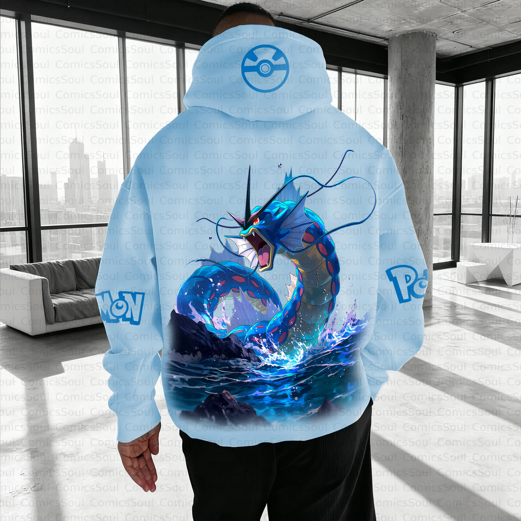 PKM-Unisex Anime Inspired Vintage Plush Hoodie