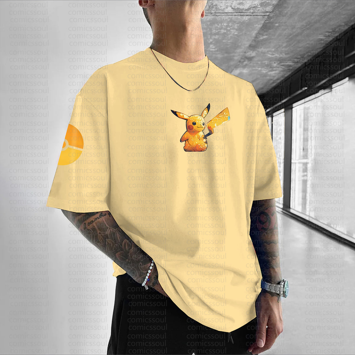 PKM-Unisex Anime Inspired Vintage T-Shirt
