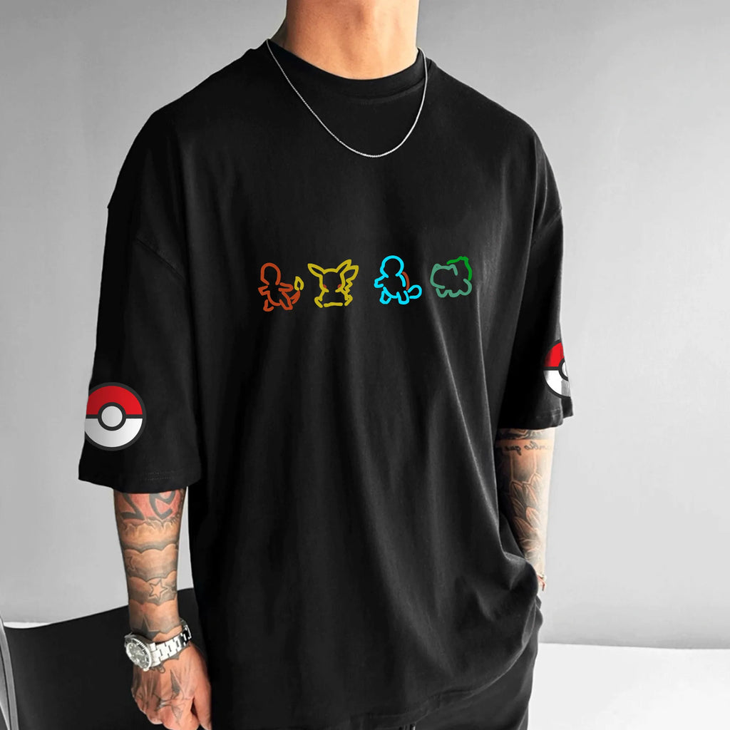PKM-Unisex Anime Inspired Vintage T-Shirt