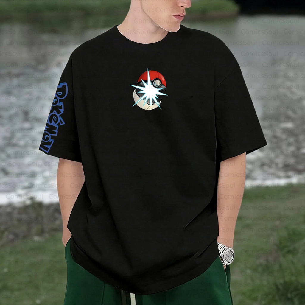 PKM-Unisex Anime Inspired Vintage T-Shirt