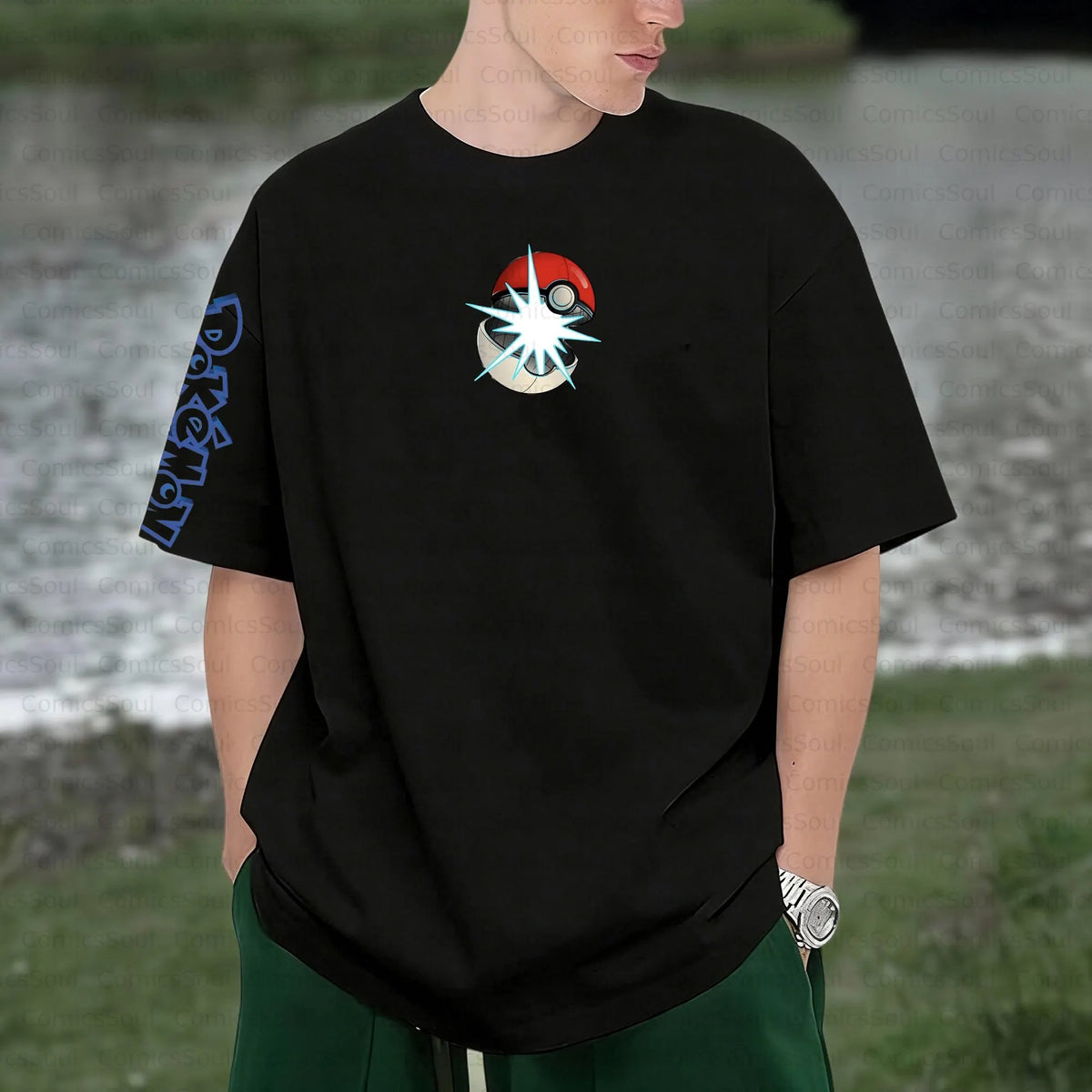 PKM-Unisex Anime Inspired Vintage T-Shirt