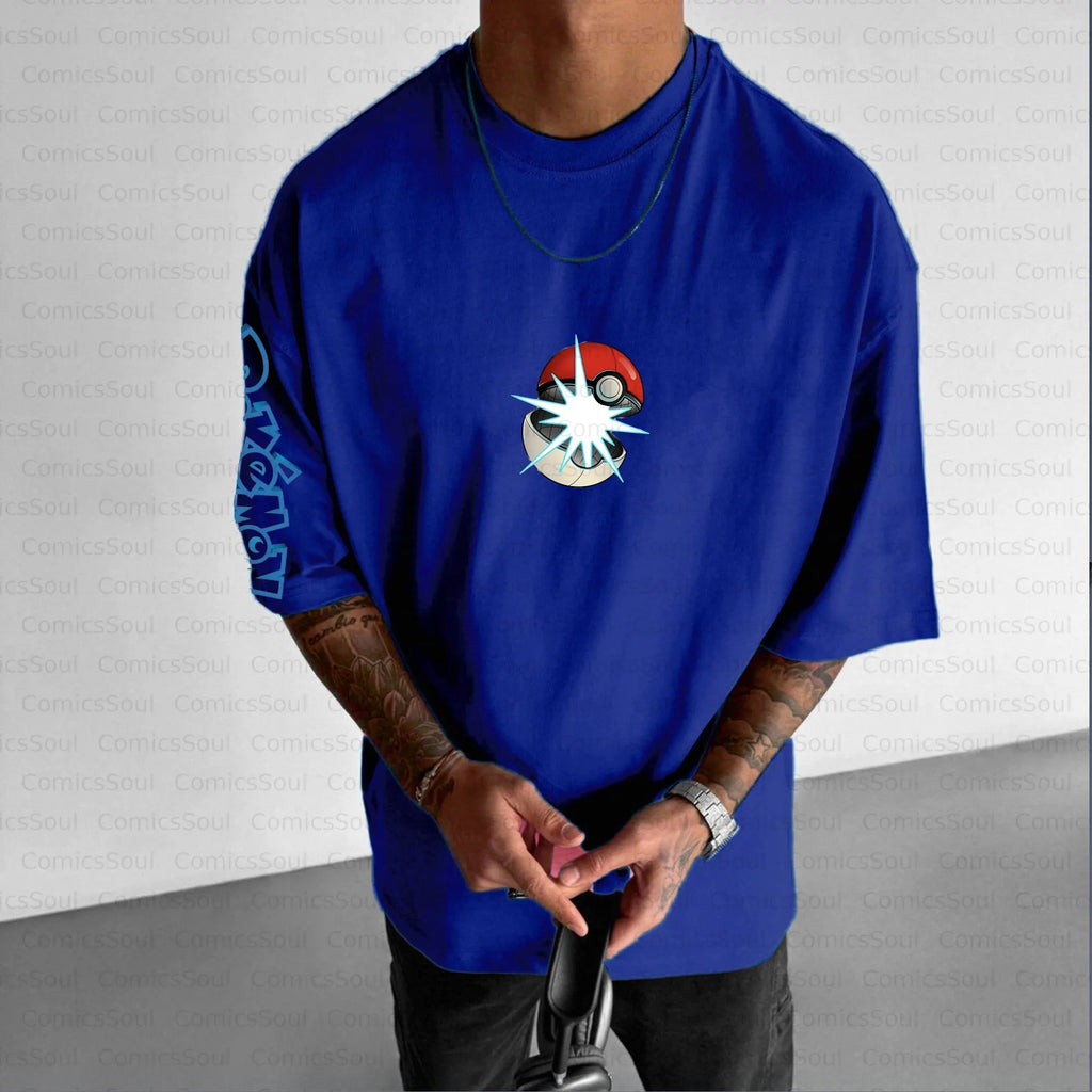PKM-Unisex Anime Inspired Vintage T-Shirt
