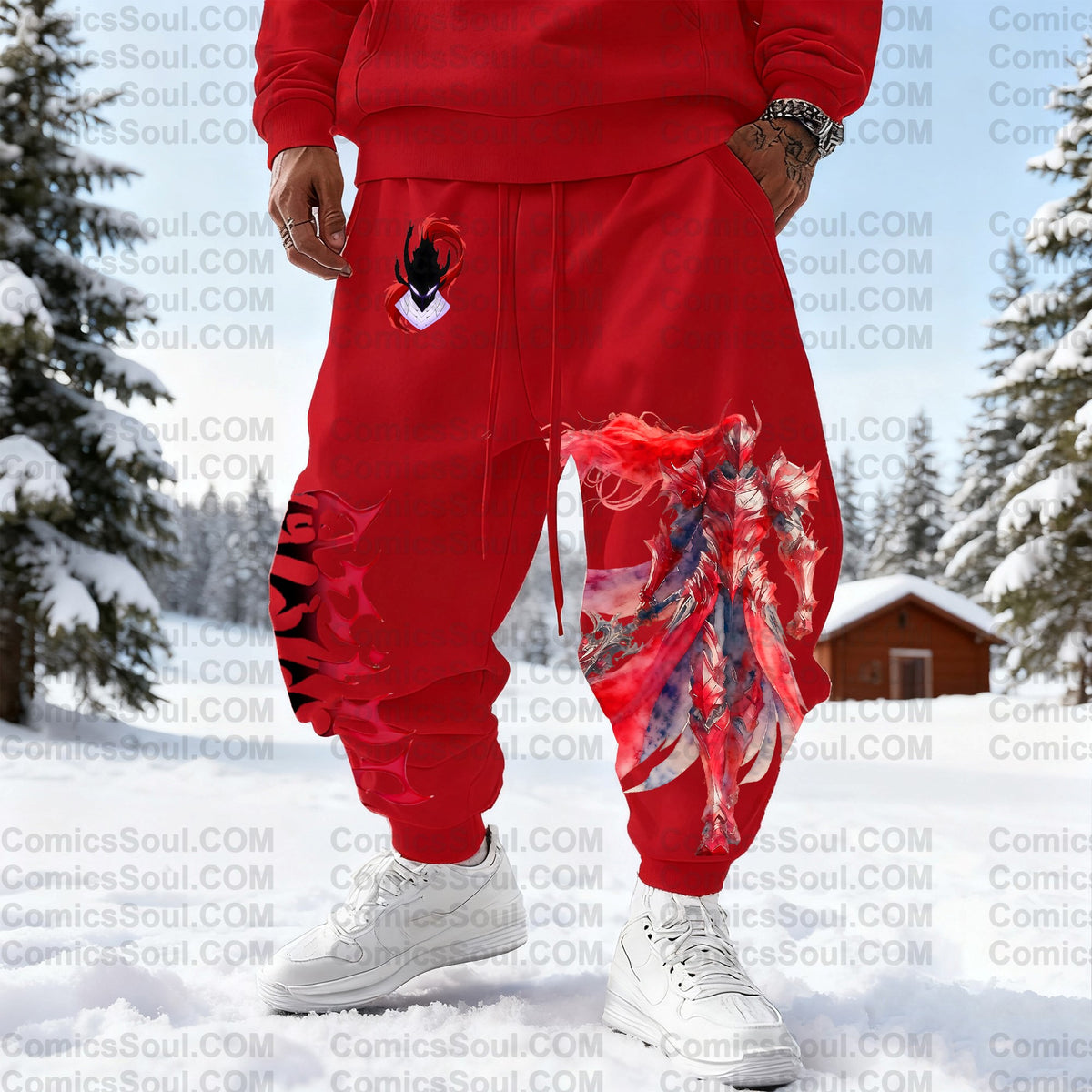 SL-Unisex Anime Inspired Vintage Plush Pants