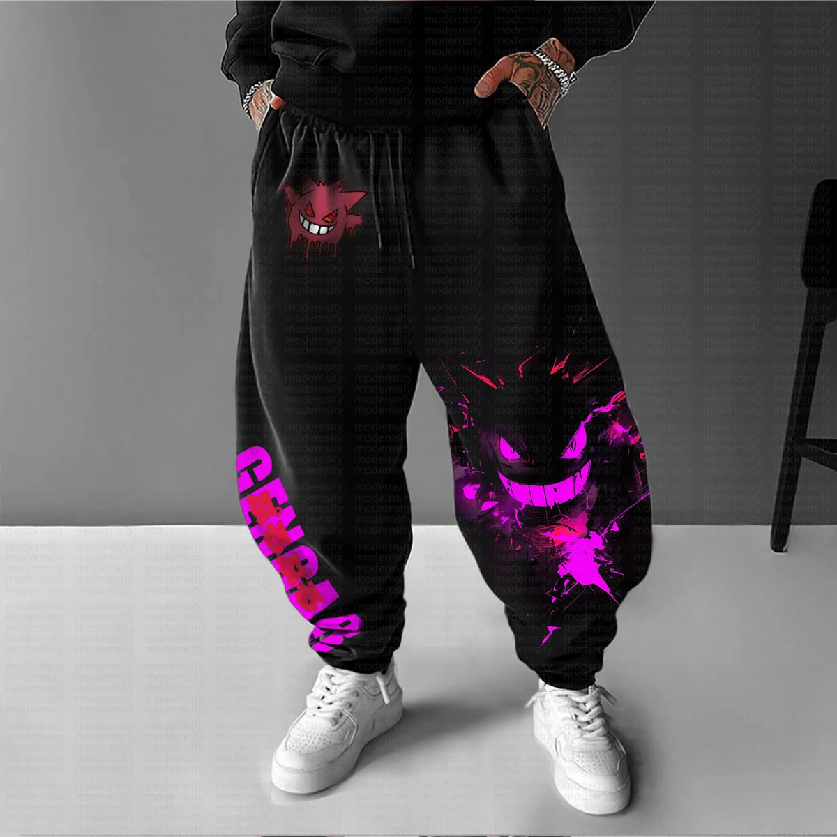 PKM-Unisex Anime Printed Gift Oversized Regular Athletic Pants