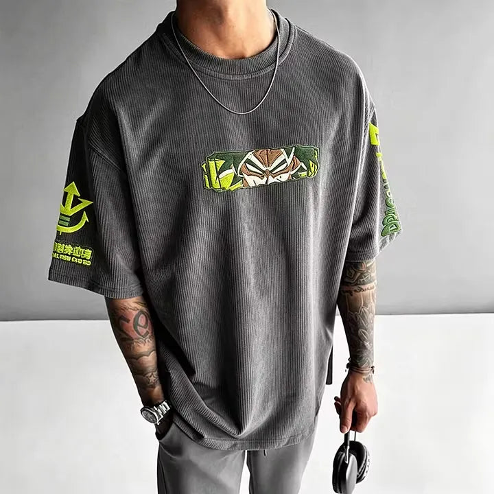 Dragon Ball Unisex Anime Inspired Vintage Corduroy T-Shirt