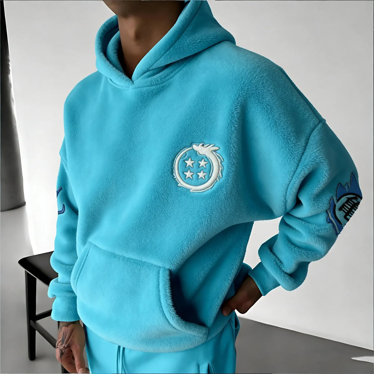 Dragon Ball Color Blocked Plush Hoodie