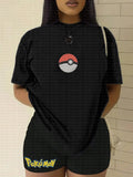 PKM-Anime Inspired Vintage Embroidered T-Shirt