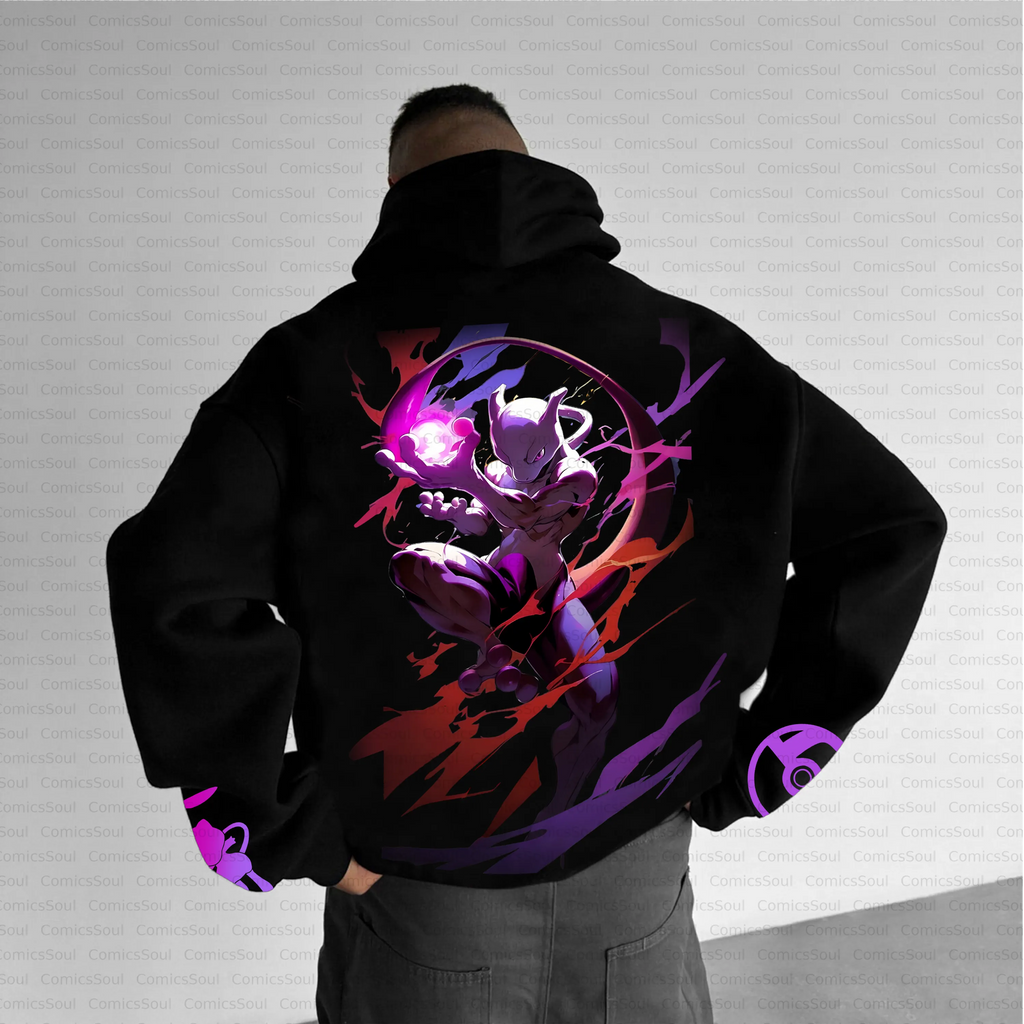 PKM-Unisex Anime Inspired Vintage Plush Hoodie