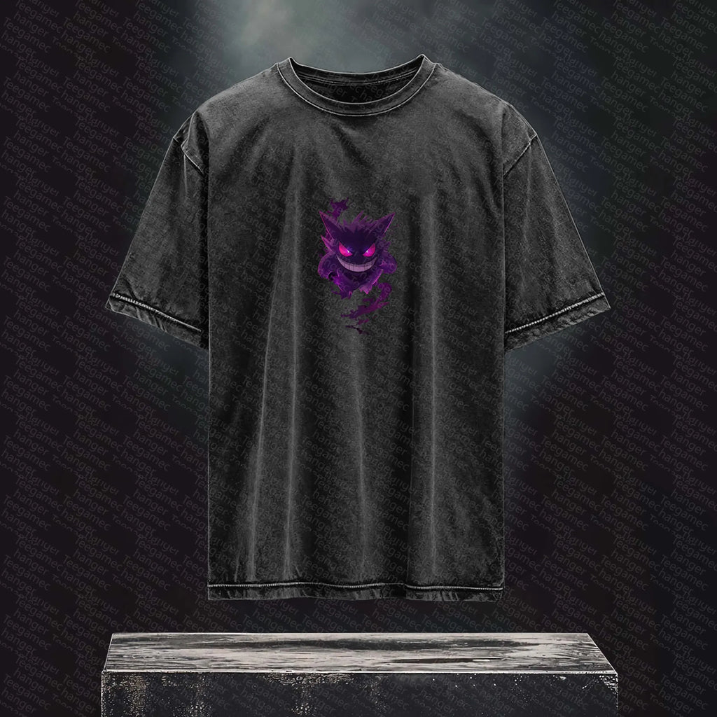 PKM-Unisex Anime Inspired Vintage Washed T-Shirt