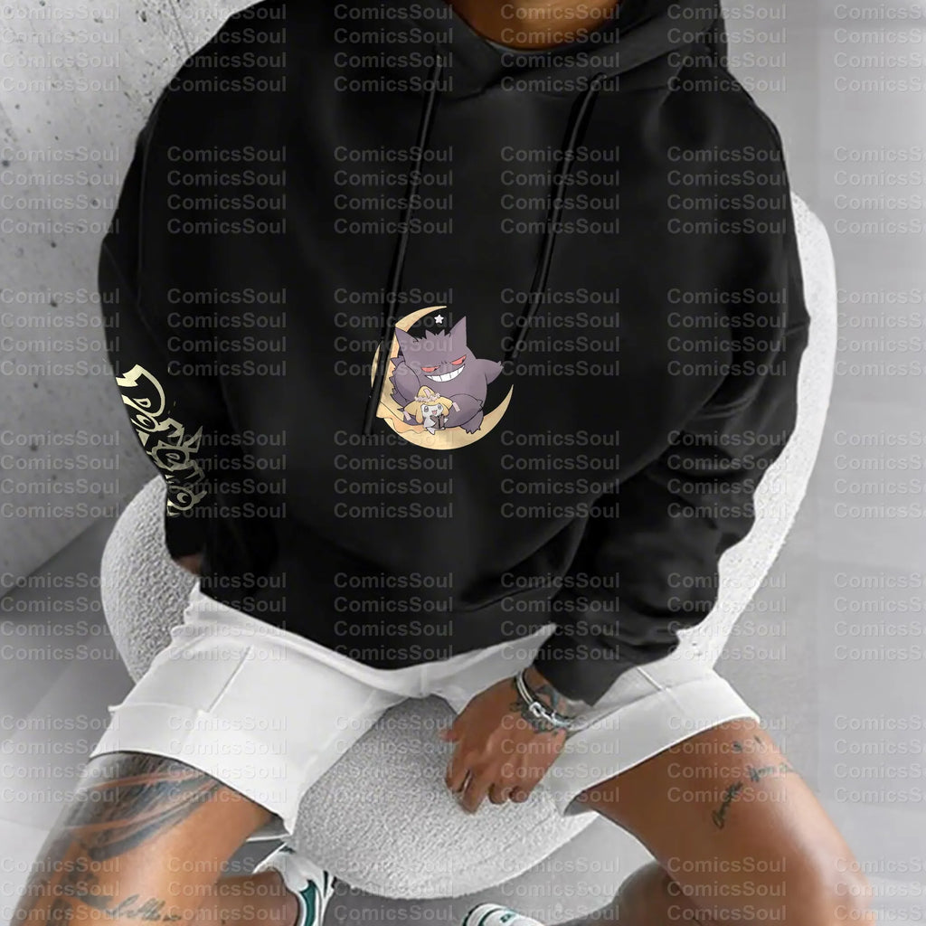 PKM-Unisex Anime Graphic Streetwear Vintage Hoodie