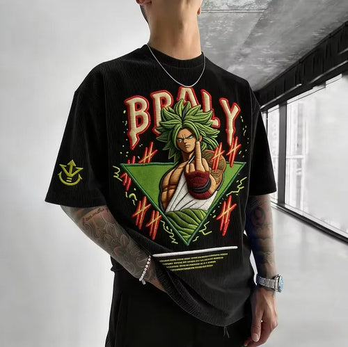 Dragon Ball Unisex Anime Inspired Vintage Corduroy T-Shirt