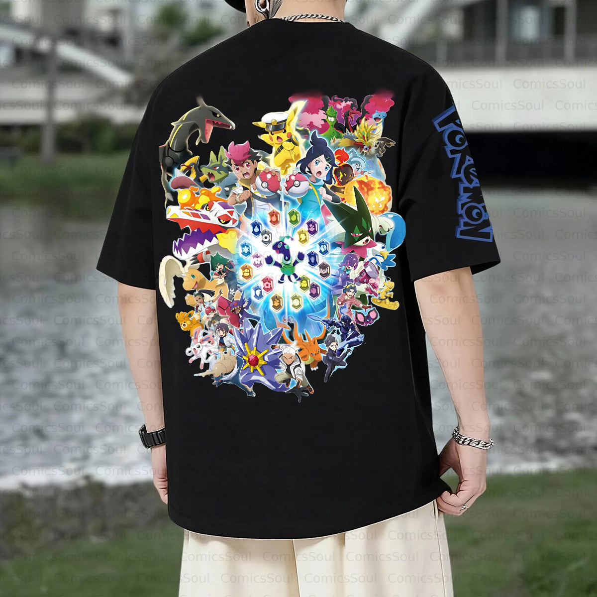 PKM-Unisex Anime Inspired Vintage T-Shirt