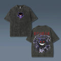 PKM-Unisex Anime Style Vintage Washed T-Shirt