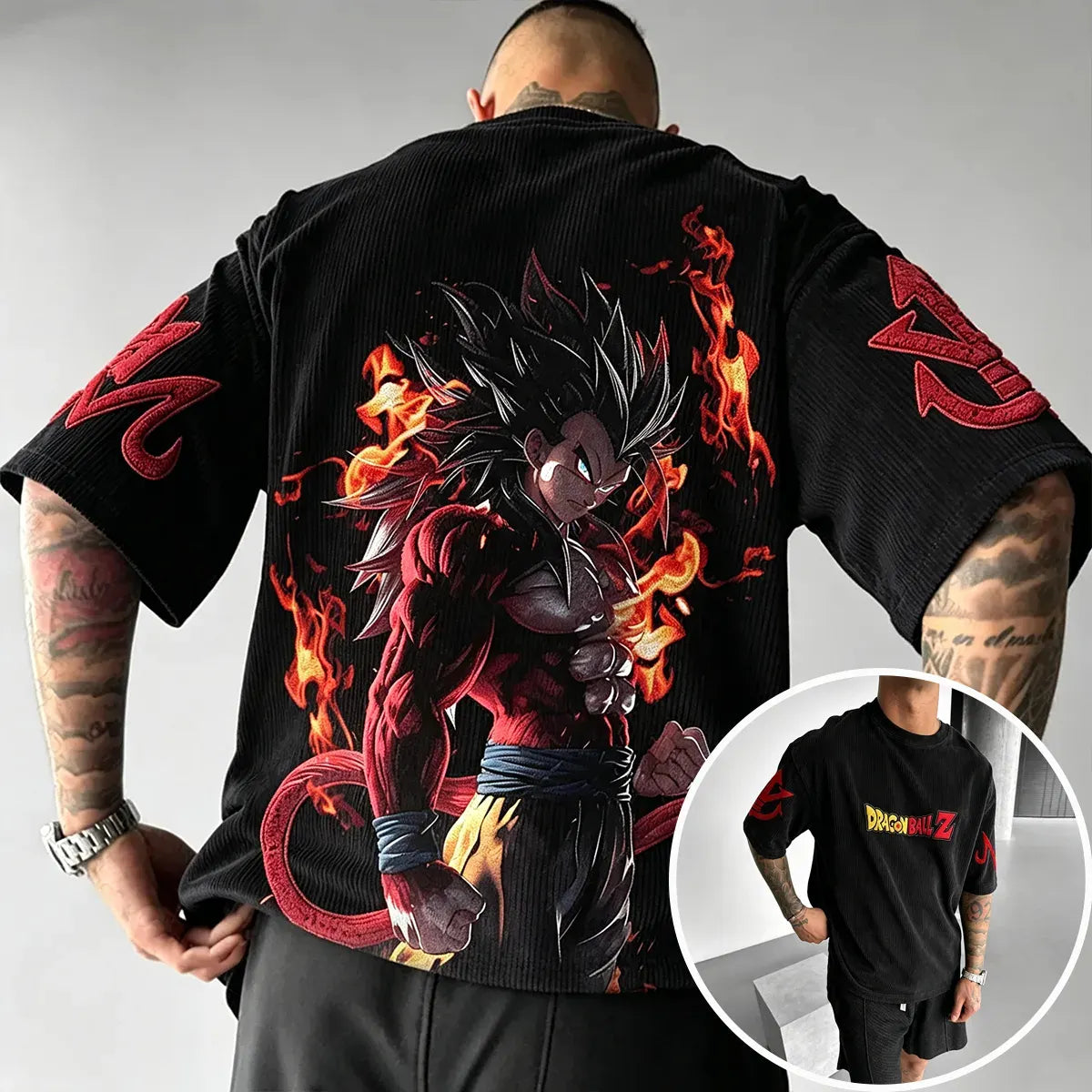 Dragon Ball Unisex Anime Inspired Vintage Corduroy T-Shirt