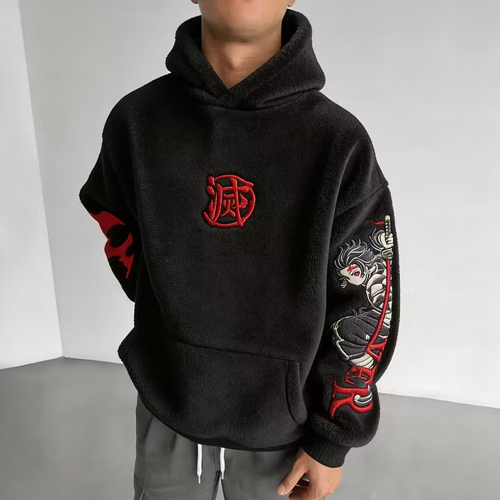 KNY Color Blocked Plush Hoodie