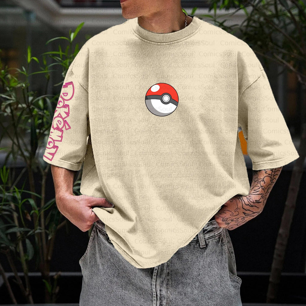 PKM-Unisex Anime Inspired Vintage T-Shirt