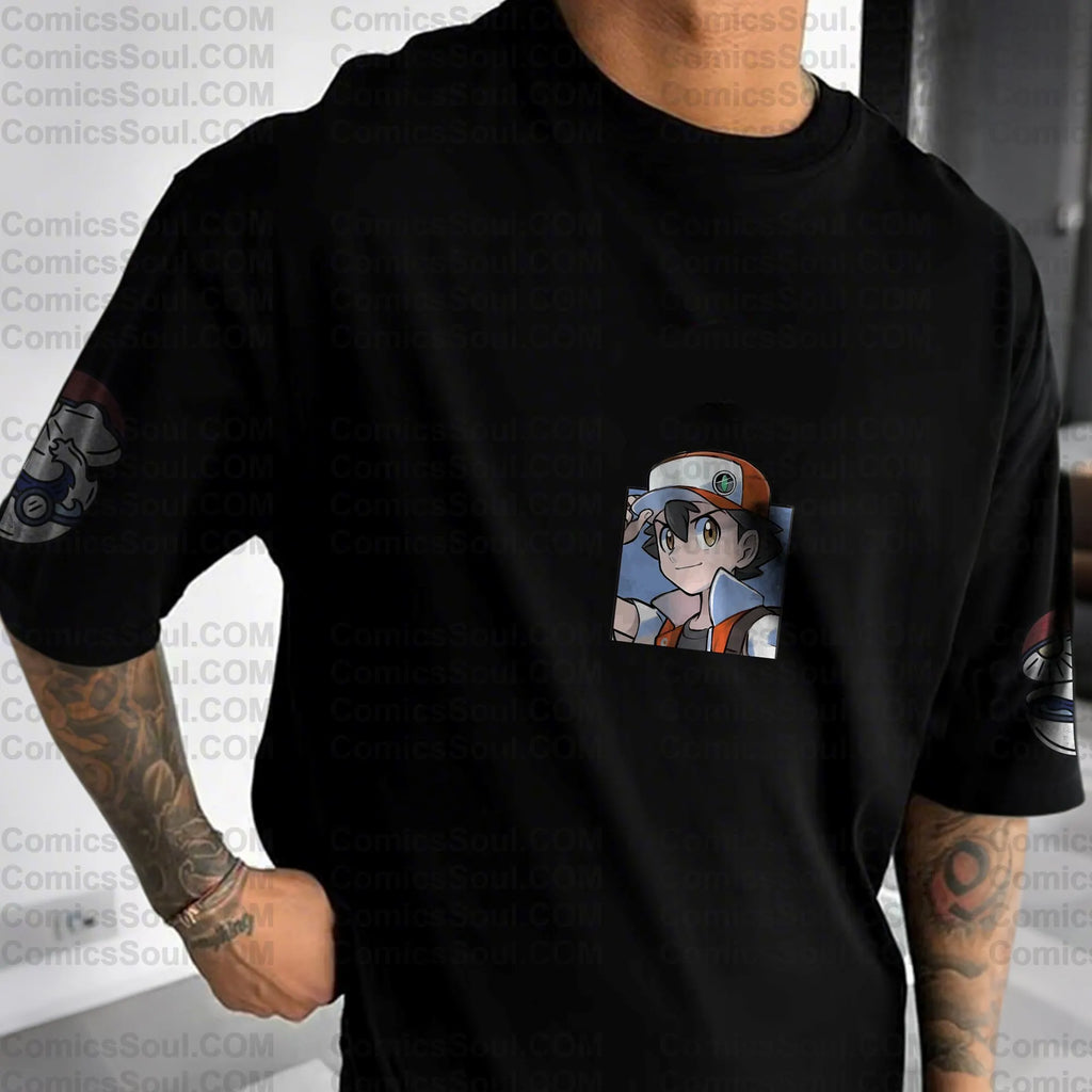 PKM-Unisex Anime Inspired Vintage T-Shirt