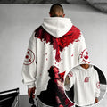 NINDO Unisex Retro Corduroy Hoodie With Anime-style Graphics