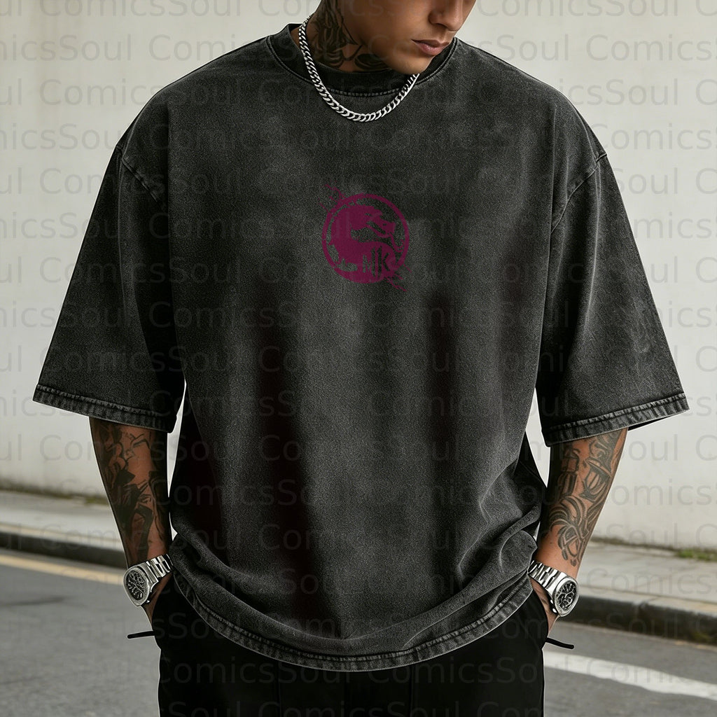 MK-Unisex Anime Inspired Vintage Washed T-Shirt
