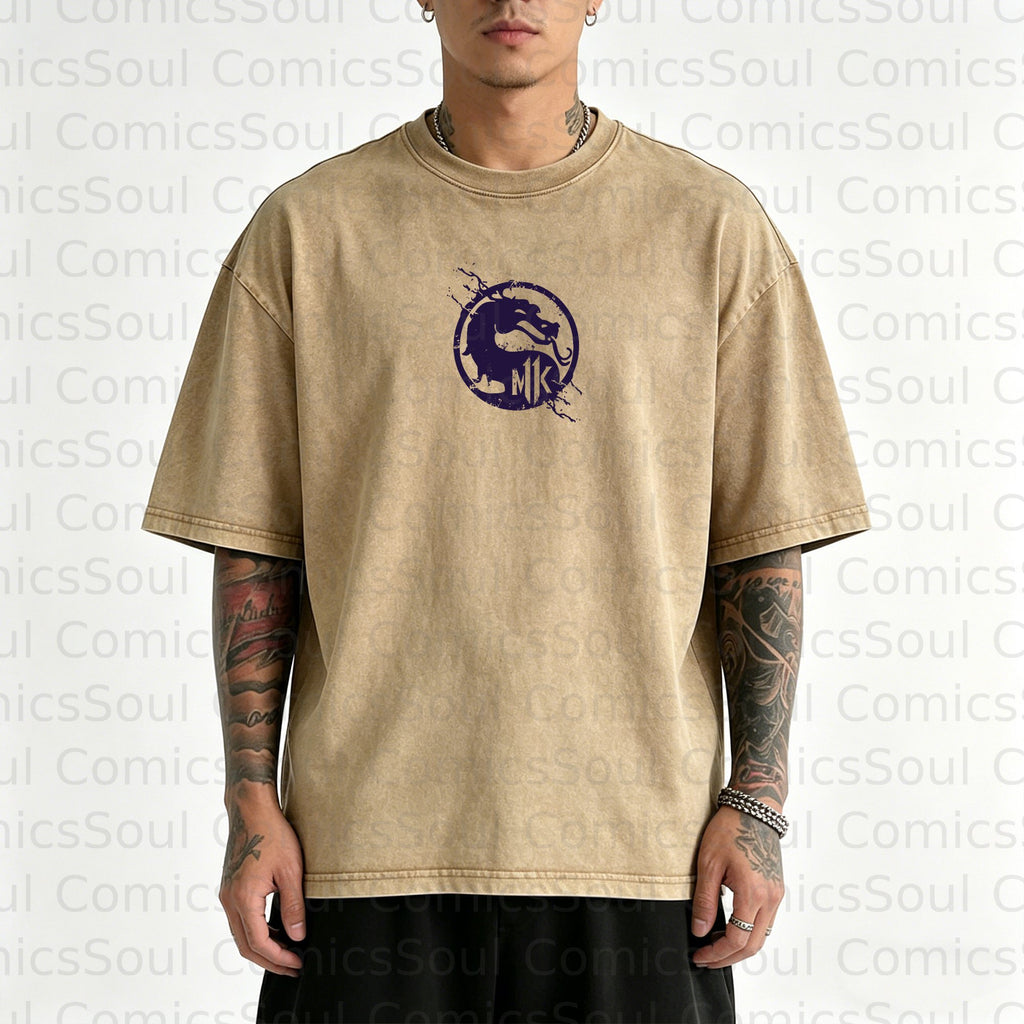 MK-Unisex Anime Inspired Vintage Washed T-Shirt