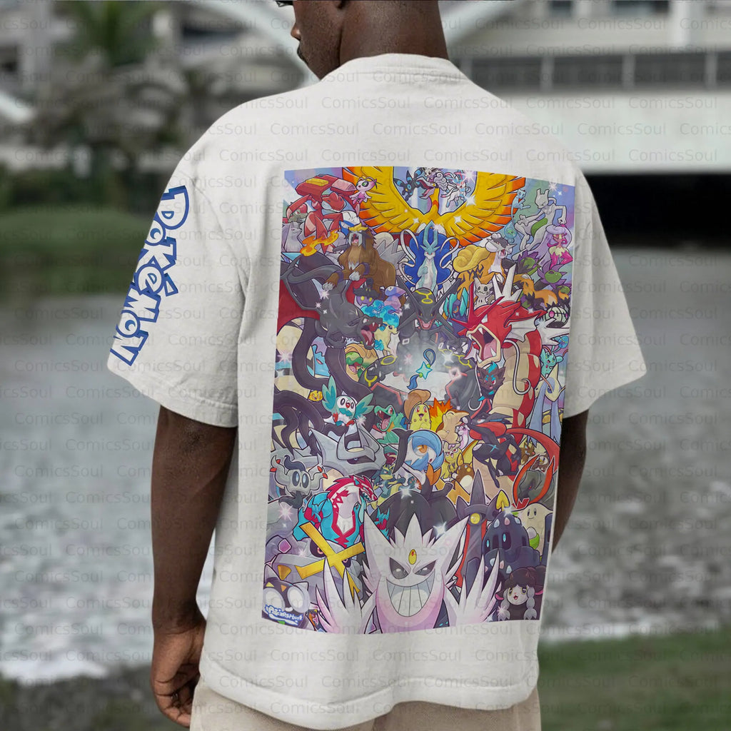 PKM-Unisex Anime Inspired Vintage T-Shirt