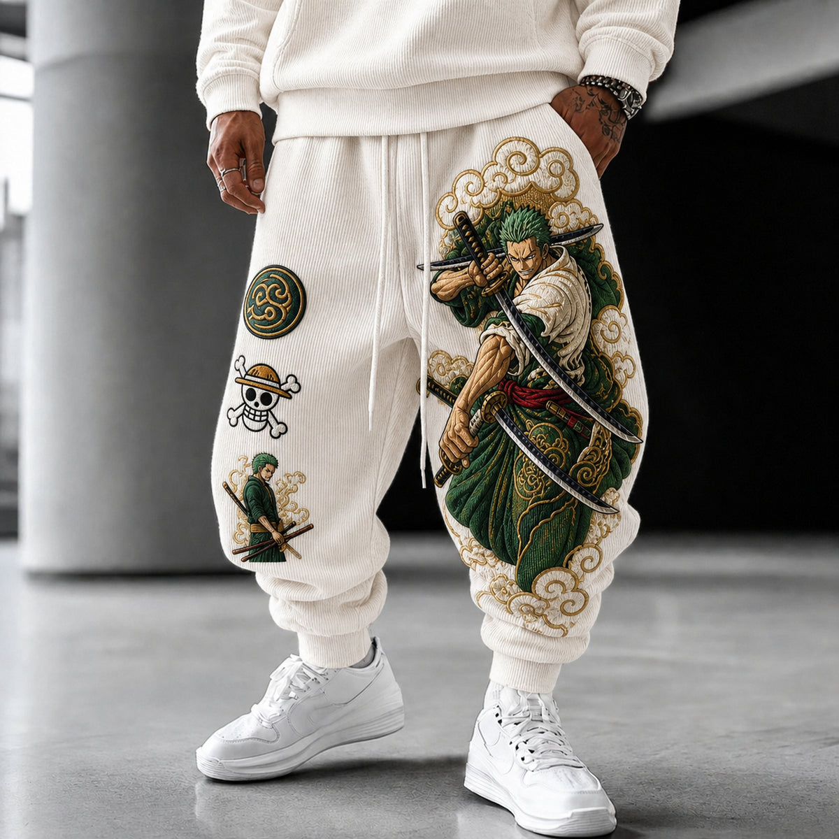 One Piece Unisex Anime-print Trousers