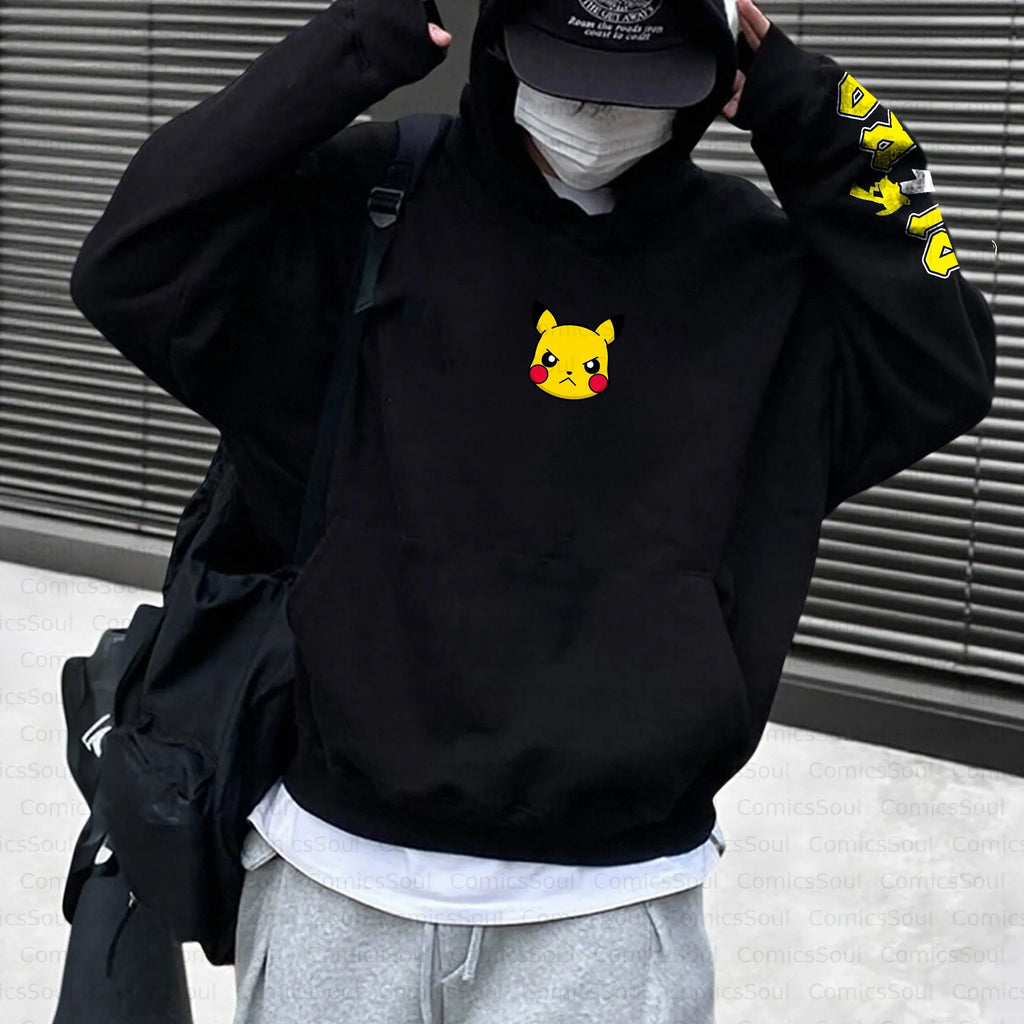 PKM-Unisex Anime Inspired Vintage Plush Hoodie