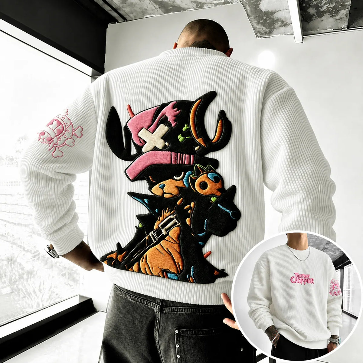 One Piece Unisex Anime-print Crewneck Sweatshirt