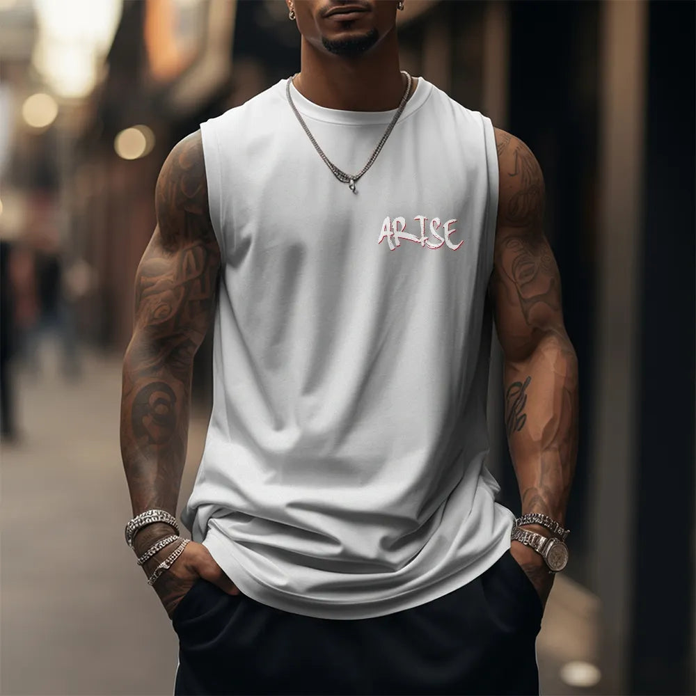 SL-Oversized Anime Print Gym Tank Top