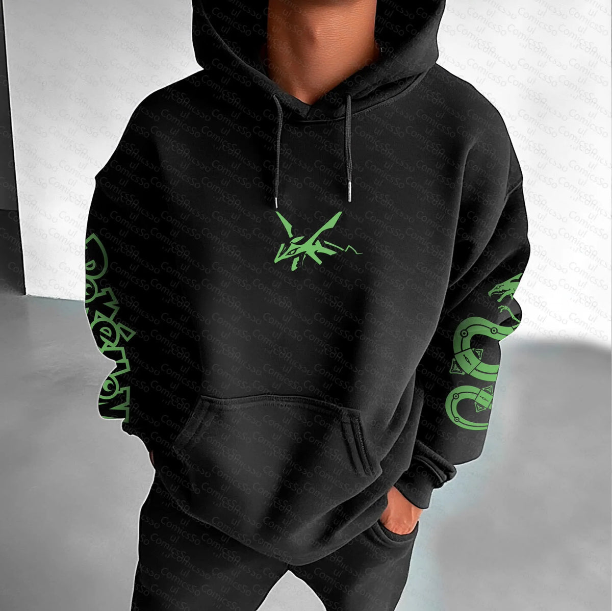 PKM-Unisex Anime Graphic Streetwear Vintage Hoodie